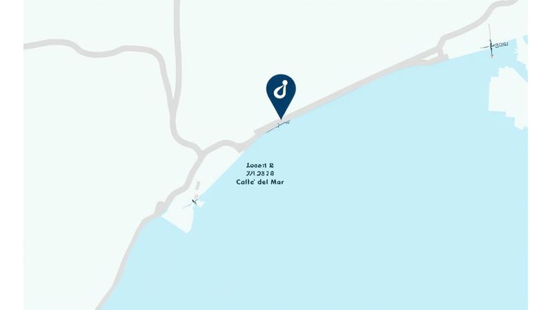 Mapa interactivo de la ubicación de Anzuelo Azul en Valencia. Se muestra la calle del Mar, cerca del puerto.