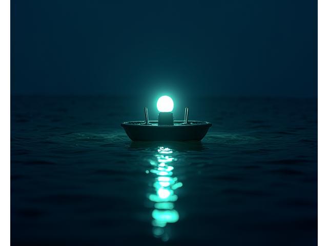 Flotador de pesca nocturna con sistema luminoso
