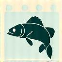 Icono de calendario de pesca